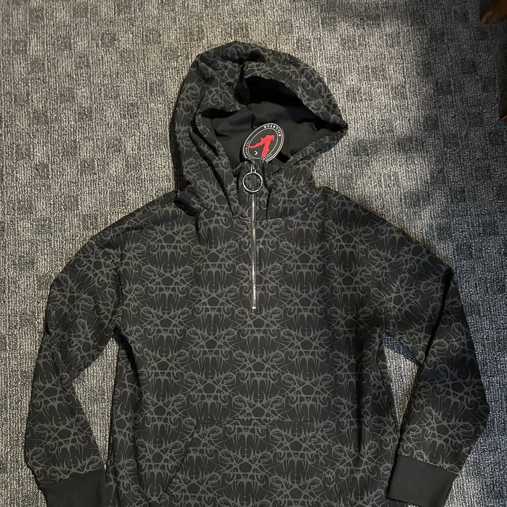 Killstar Cyborg Cell Oversized long Black/Grey hoodie goth gothic S-M-L NWT